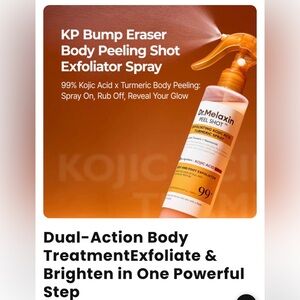 NEW IN BOX DR. MELAXIN KP Bump Eraser Turmeric Exfoliating Spray - Orange